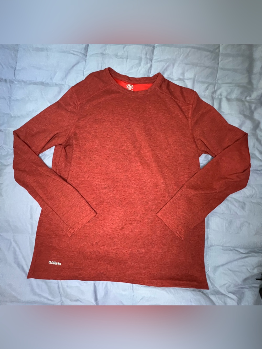 Athletic Works Red Heathered Long Sleeve Top
